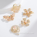 Sanko Strass Swan Pearl Designer Brosche Pins